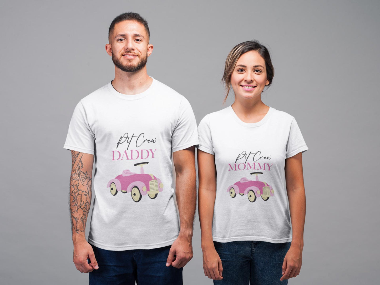FAST ONE Race Car, Pink Race Car 1st Birthday Girl Shirt, Pink Pit Crew Family SVG Bundle, Pink Vintage Car Family Svg, Family Matching Svg
