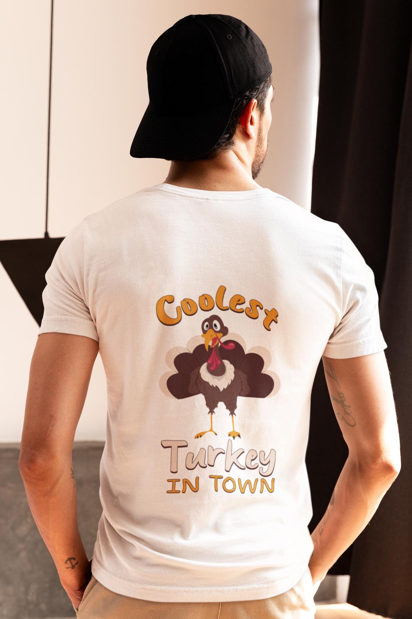 Coolest Turkey in Town SVG, Funny Thanksgiving SVG, Turkey cut files, Boy Turkey, Turkey Svg, Thanksgiving design SVG, Humorous Design