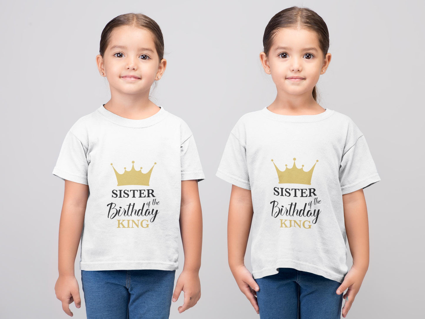 Birthday King Family Bundle SVG, Gold Crown Birthday Party Designs for Family, Custom Birthday Group, Birthday Party Svg