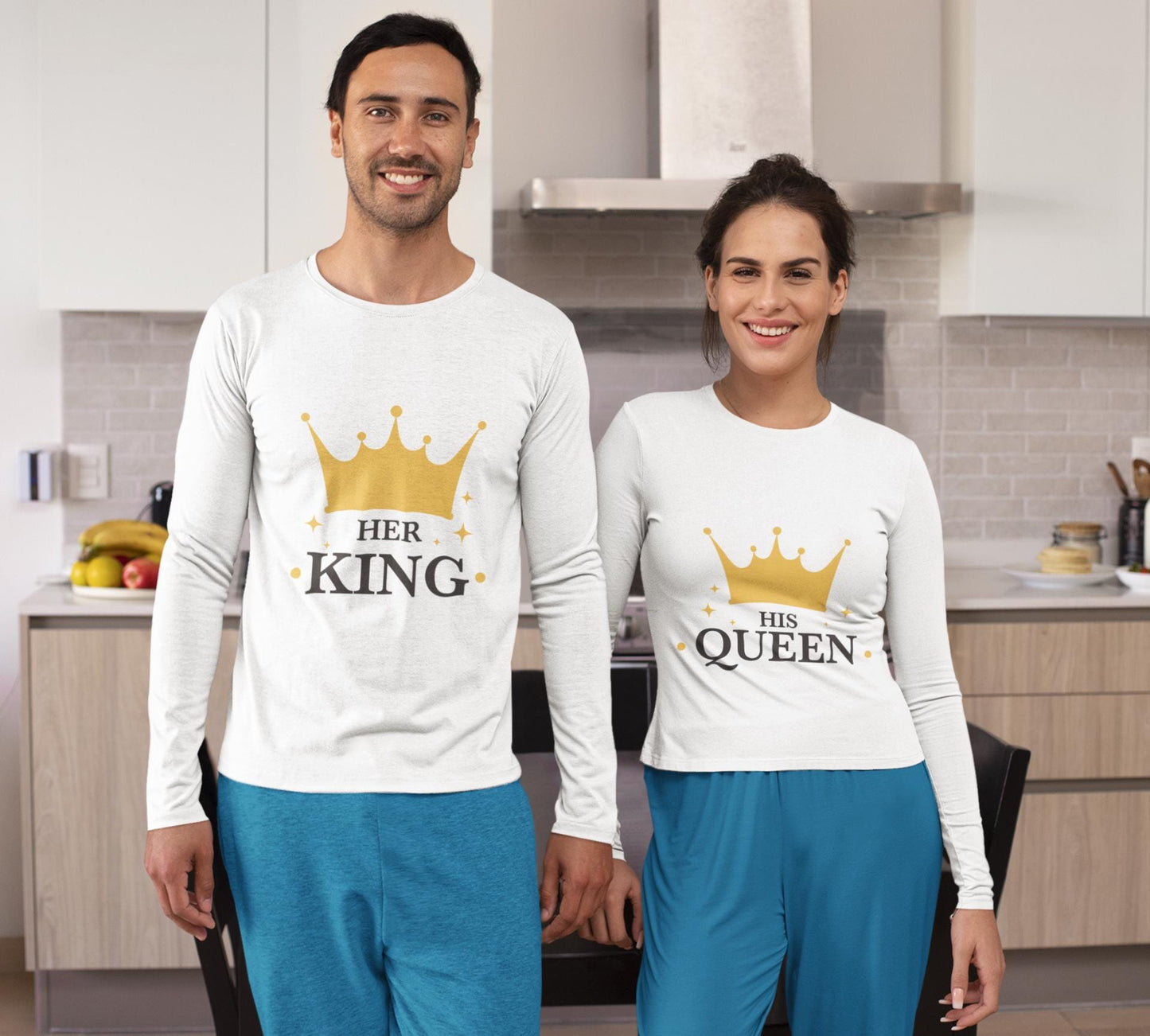Her King and His Queen Couple SVG Bundle - Gold & Black Crown Design, Her King Svg, His Queen Svg Royal Couple Design