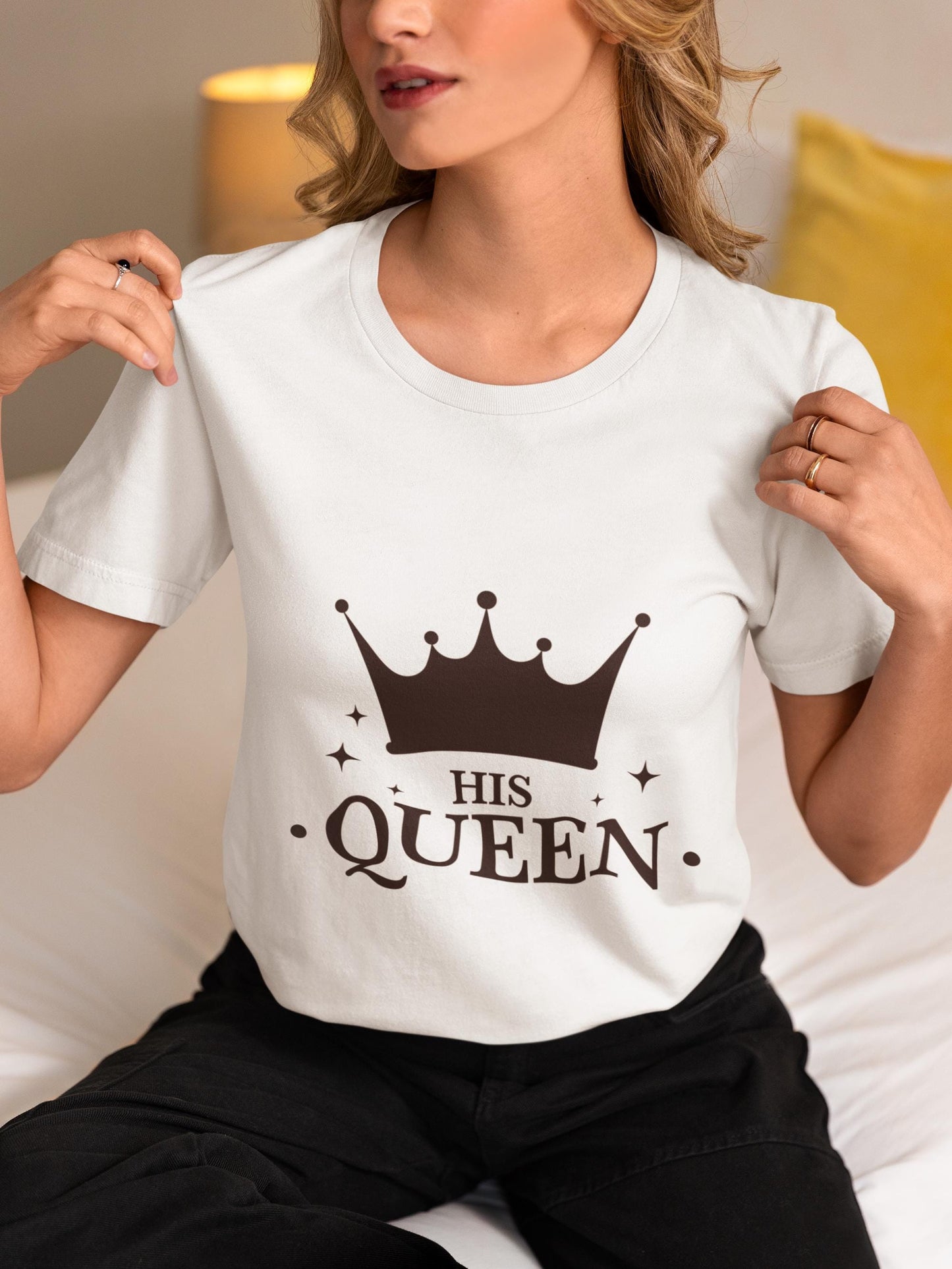 Her King and His Queen Couple SVG Bundle - Gold & Black Crown Design, Her King Svg, His Queen Svg Royal Couple Design