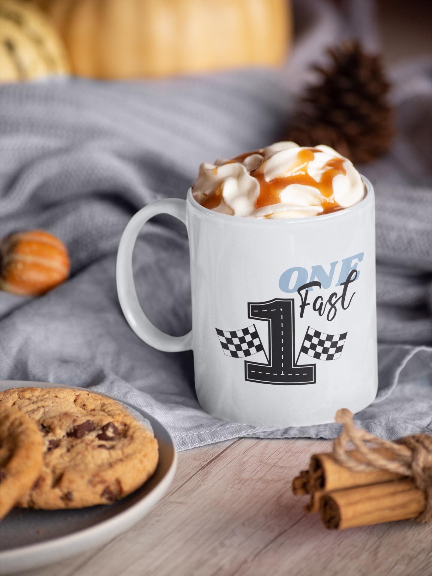 One Fast Birthday SVG - Race Car Themed First Birthday Design with Checkered Flags for Boys, 1st Birthday Boy, Racing Theme Party Svg