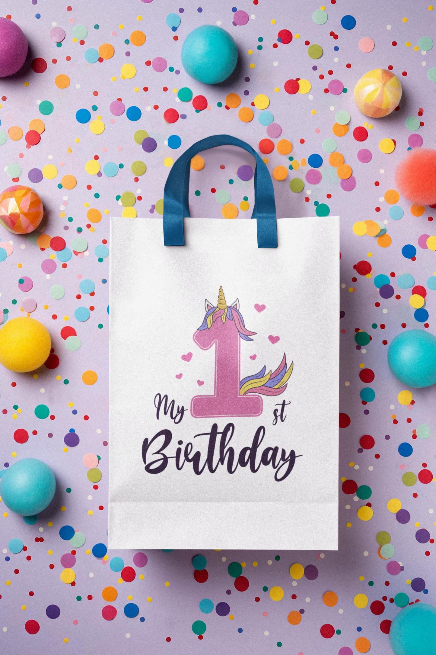My 1st Birthday Unicorn SVG Bundle – Adorable Unicorn Birthday Design for Baby Girls, Cute Unicorn Birthday Design for Girls, Birthday Girl