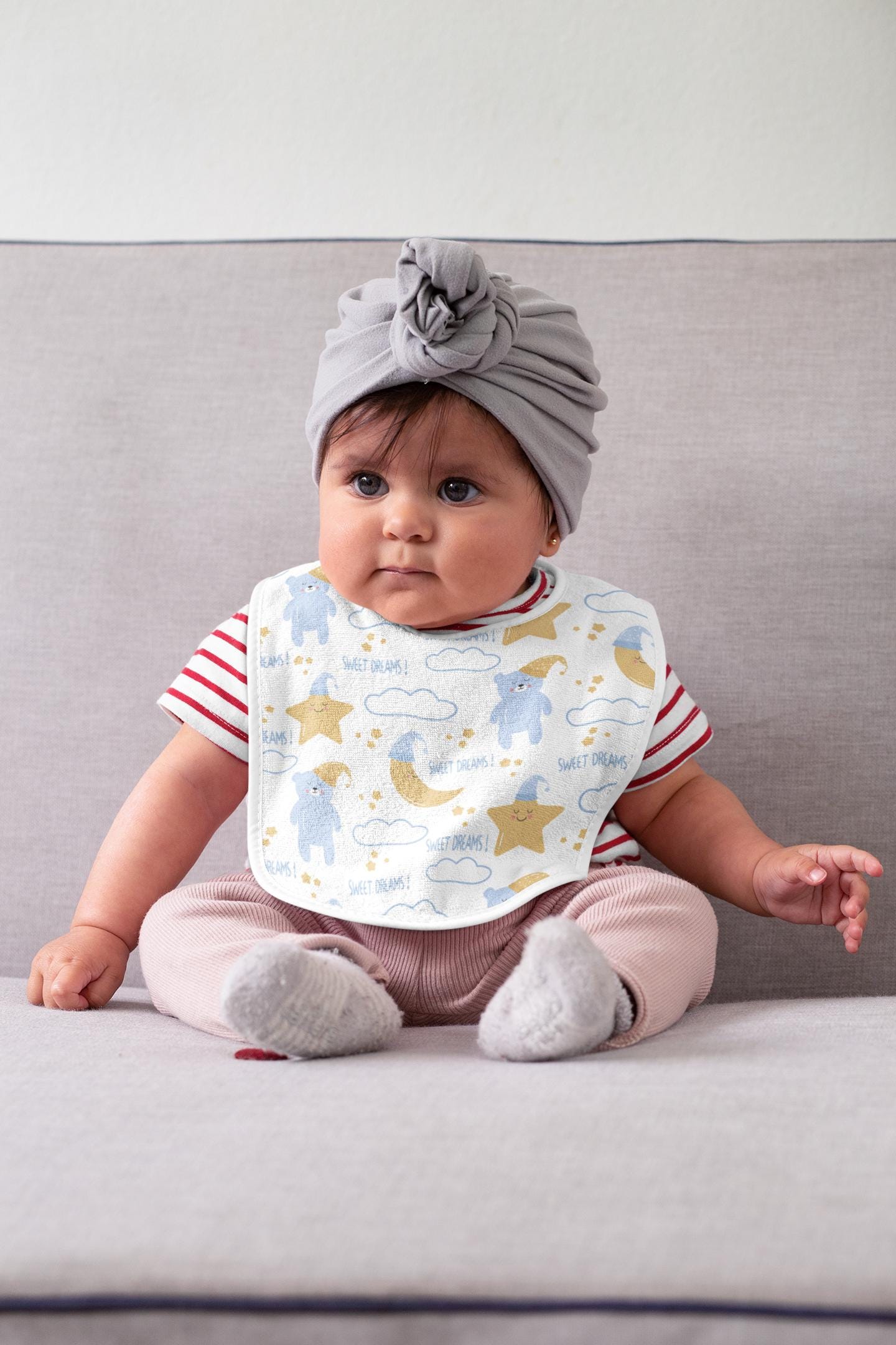 Sweet Dreams Svg, Baby Nursery Seamless Pattern - Moon, Bear, Star & Cloud Design for Kids, Whimsical Baby Design, Baby Room Wallpaper Svg