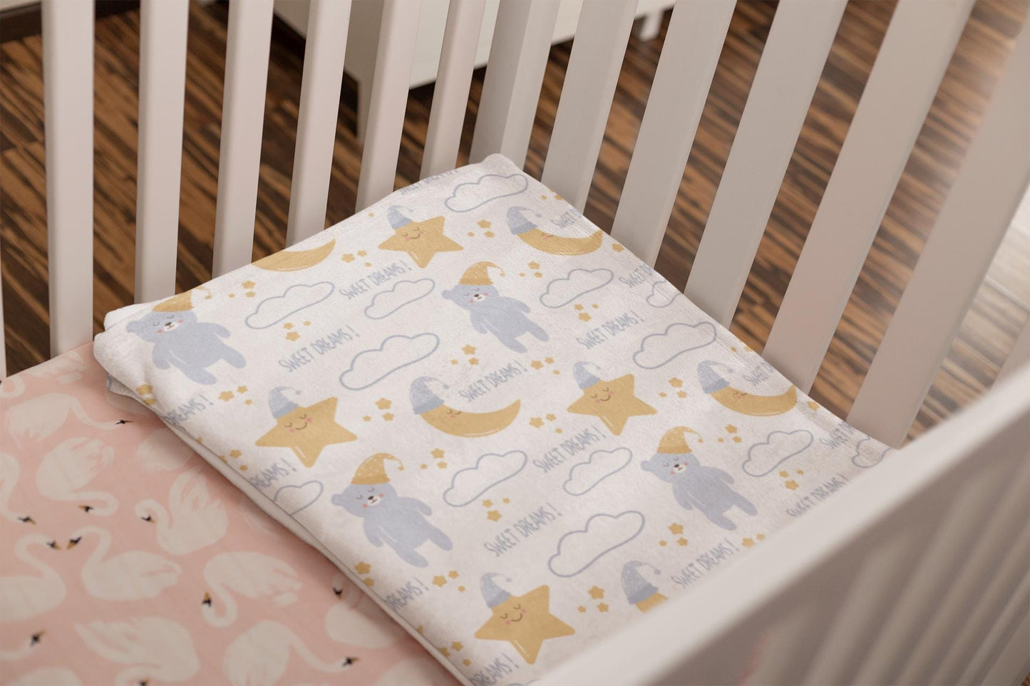 Sweet Dreams Svg, Baby Nursery Seamless Pattern - Moon, Bear, Star & Cloud Design for Kids, Whimsical Baby Design, Baby Room Wallpaper Svg
