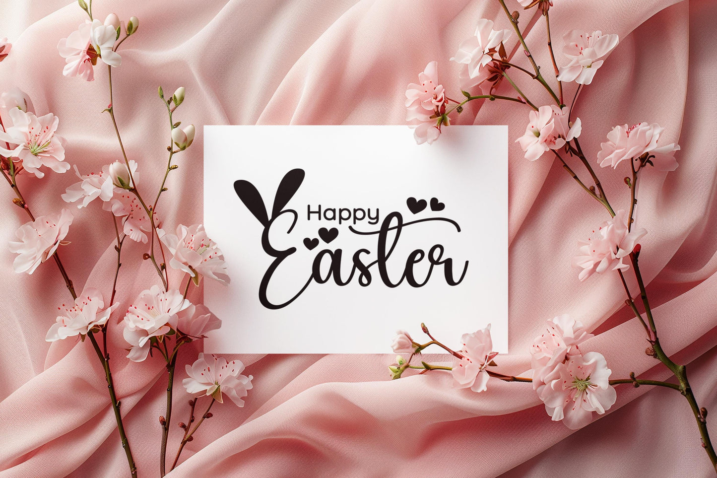 Happy Easter SVG | Bunny Ears Easter Cut File | Cute Easter Quote for Cricut & Silhouette, Easter T-Shirt Design, Printable Easter Design