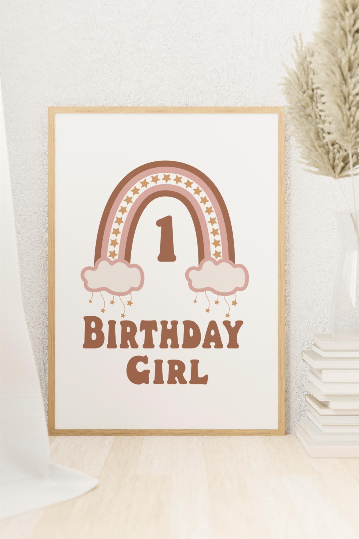 Boho Rainbow SVG, Boho Rainbow Birthday Girl SVG, Retro Svg, Stars Rainbow, Boho birthday Shirt, Happy Birthday Number