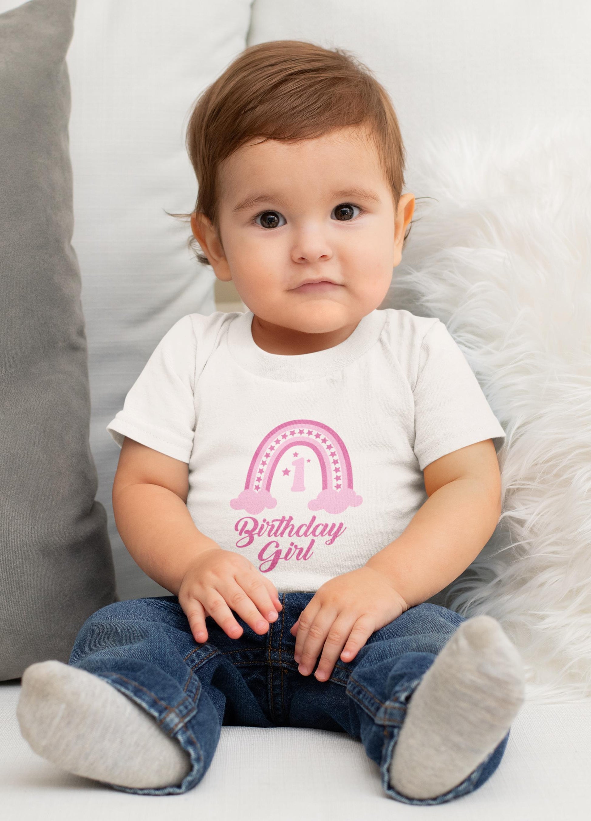 Rainbow First Birthday Party SNG, Boho First Birthday Shirt, Matching Girls Birthday SVG, Boho Rainbow SVG, Family Birthday Party Svg