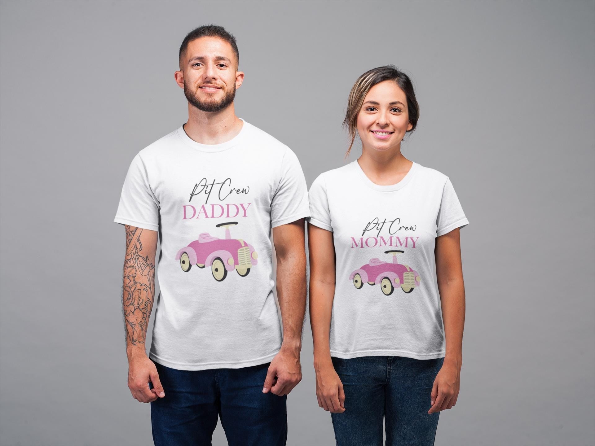 FAST ONE Race Car, Pink Race Car 1st Birthday Girl Shirt, Pink Vintage Car Family SVG Bundle, Pit Crew Svg, Car Svg, Car Cut File