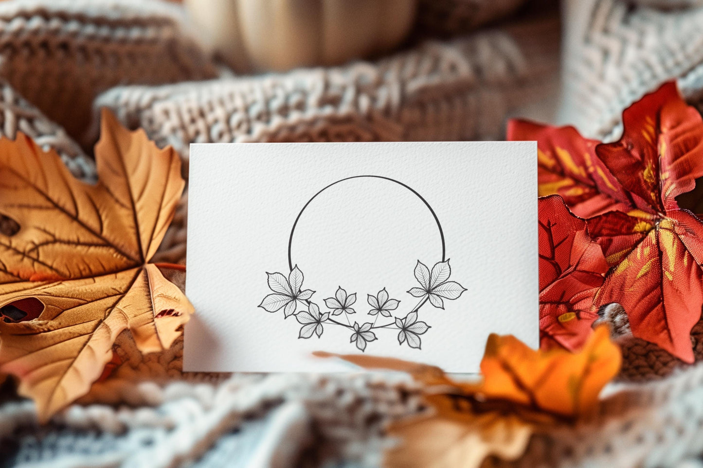 Hand-drawn autumn Wreaths SVG, Bundle for Elegant Designs, Line art wreath, Seasonal design, Fall Wreath Clipart, Wedding Wreath Svg