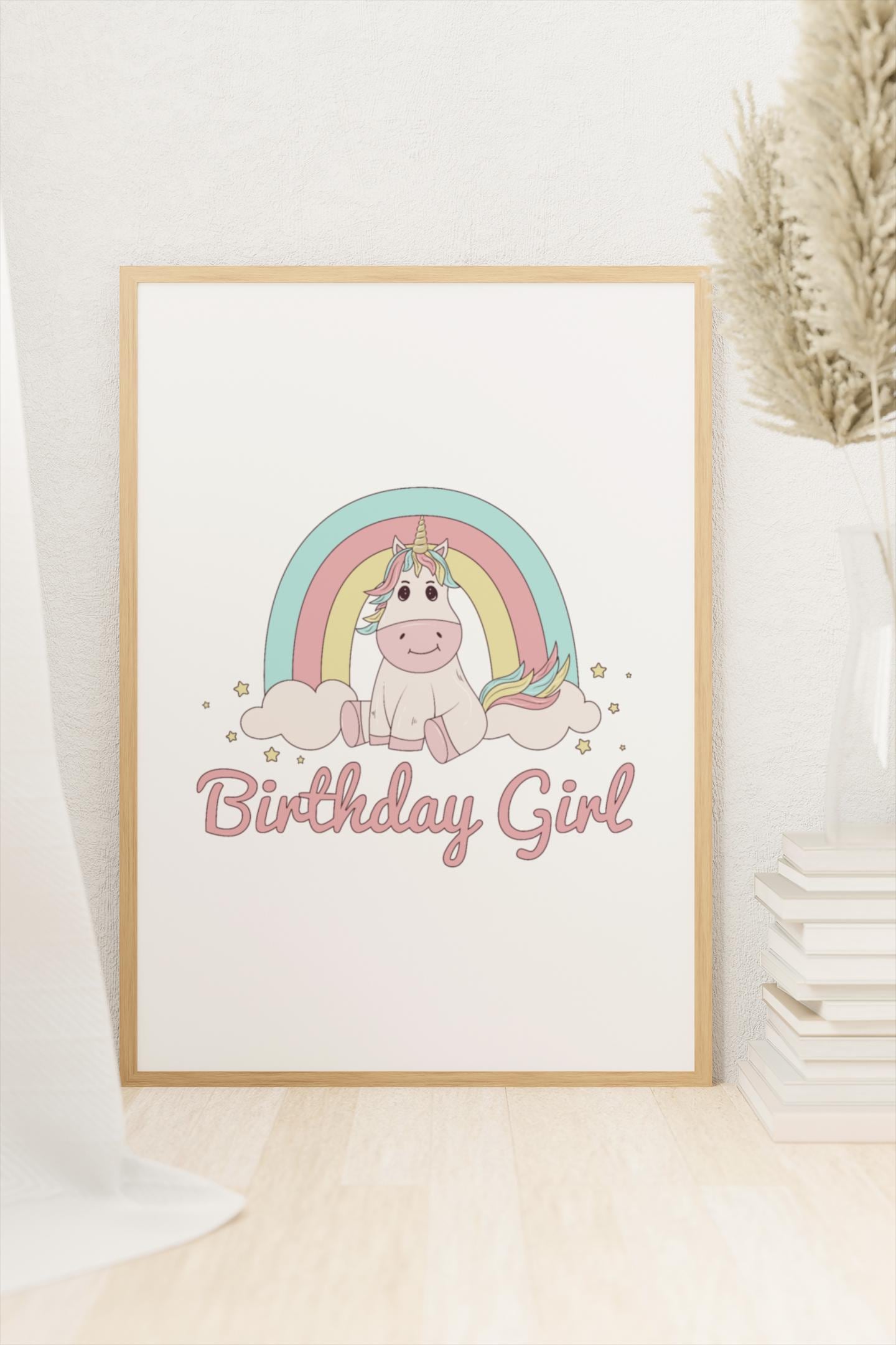 Unicorn Birthday SVG, Birthday Shirt SVG, Unicorn Svg, Birthday Girl SVG, Gift for Birthday Eps, Unicorn Birthday Girl, Unicorn Cut files