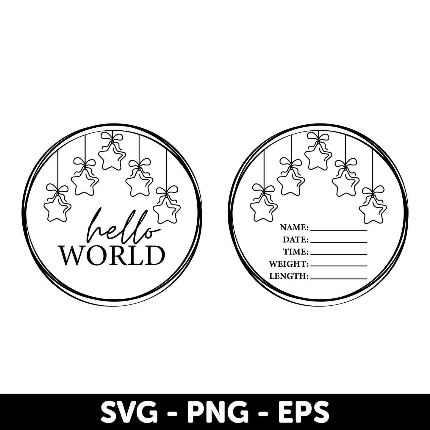 Baby Monthly Milestone SVG, Baby Milestone Svg, Milestone Disc SVG, Baby Announcement SVG, Baby Milestone Round, Newborn Sign, Hello World