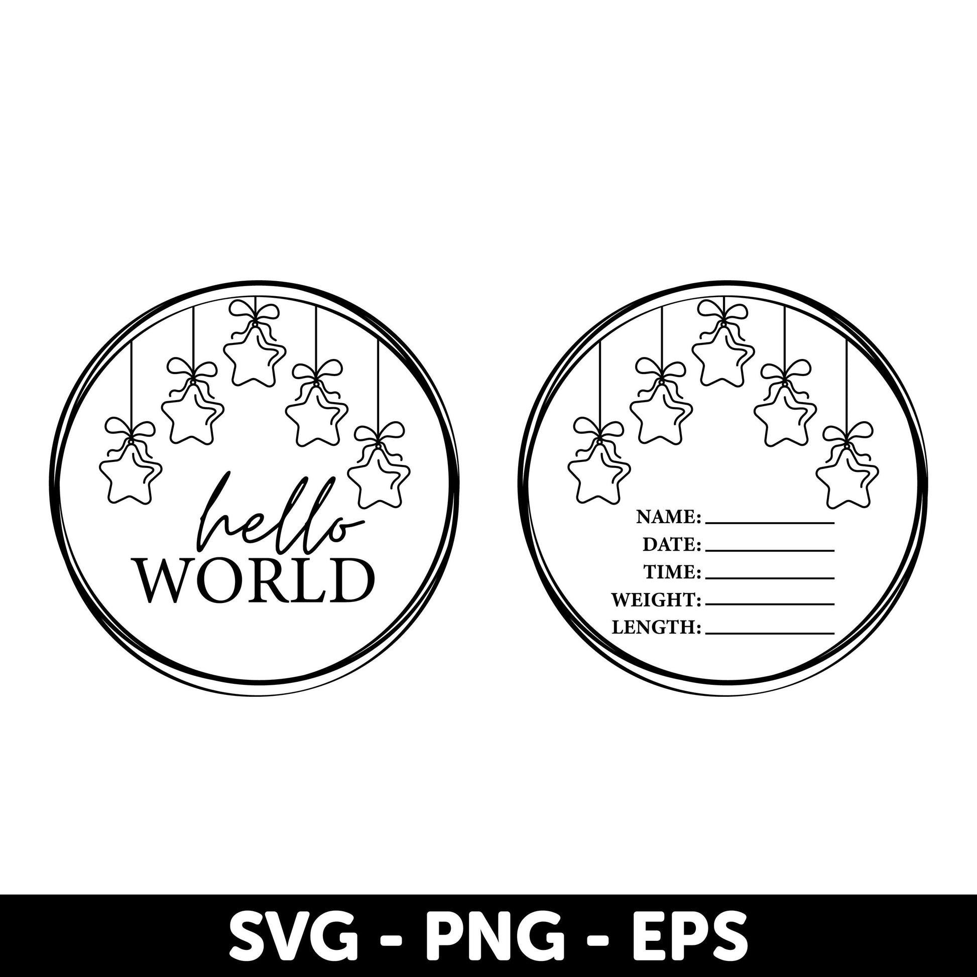 Baby Monthly Milestone SVG, Baby Milestone Svg, Milestone Disc SVG, Baby Announcement SVG, Baby Milestone Round, Newborn Sign, Hello World