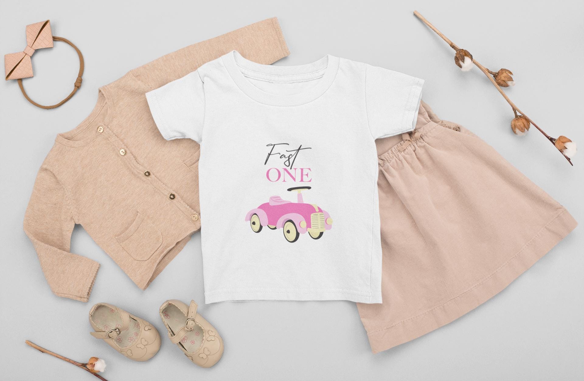 FAST ONE Race Car, Pink Race Car 1st Birthday Girl Shirt, Pink Pit Crew Family SVG Bundle, Pink Vintage Car Family Svg, Family Matching Svg