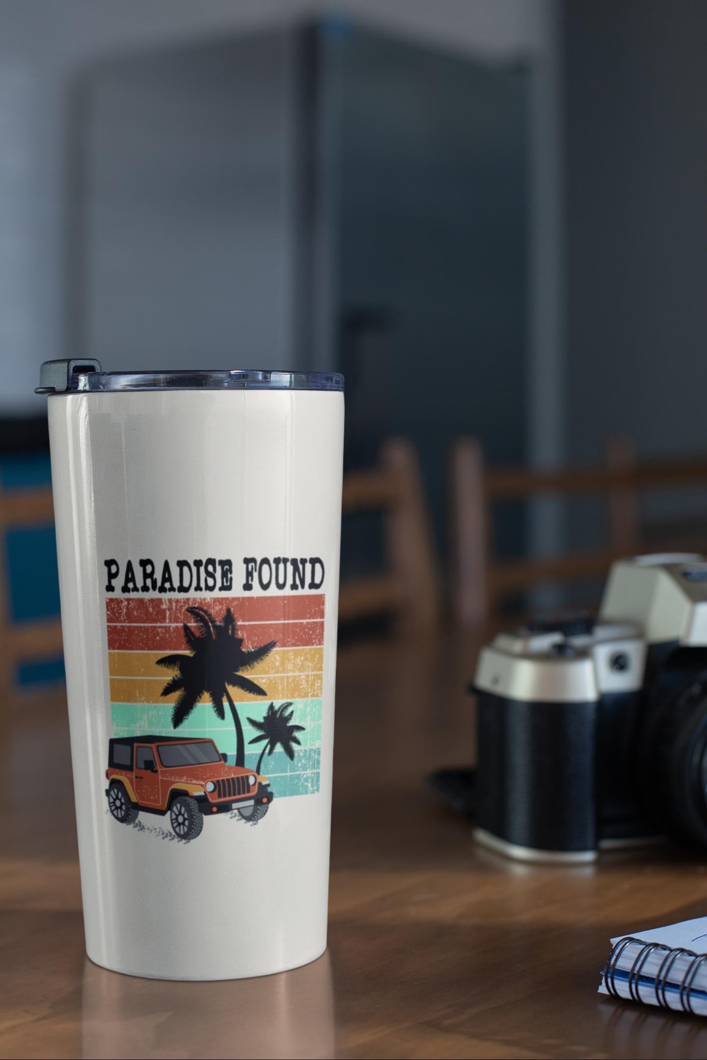 Paradise Found car SVG, Retro Palm Tree Adventure Design, Retro Summer 4X4 Offroad Car Svg, Summer Svg, Beach Life Svg, T-shirt Design