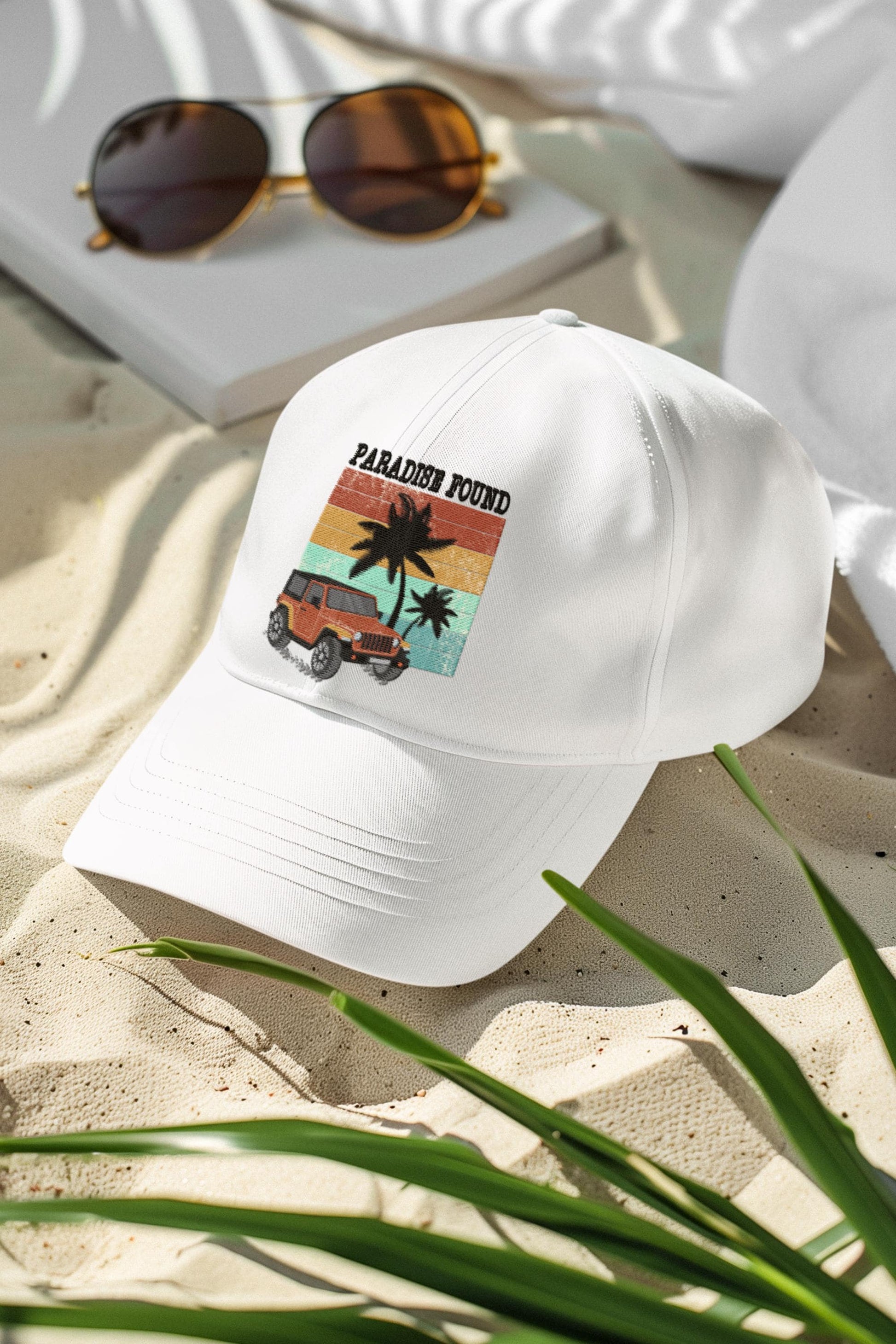 Paradise Found car SVG, Retro Palm Tree Adventure Design, Retro Summer 4X4 Offroad Car Svg, Summer Svg, Beach Life Svg, T-shirt Design