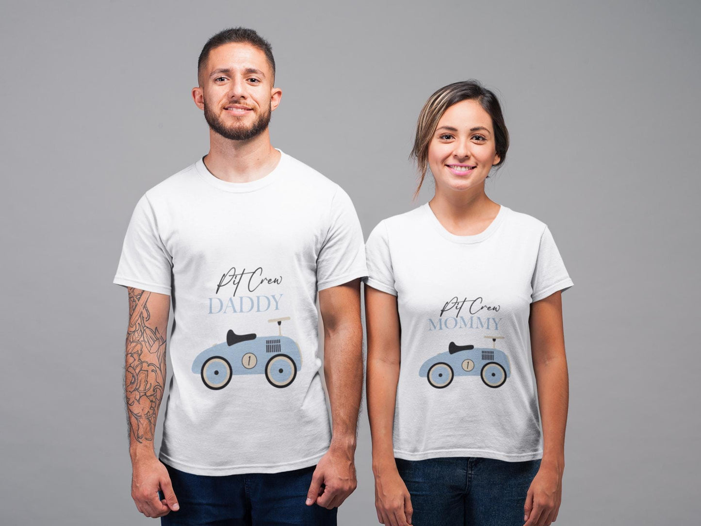 Blue Vintage Car Family SVG Bundle, Pit Crew Family SVG Bundle, Blue Race Car 1st Birthday Boy Shirt, Matching Family Shirts SVG