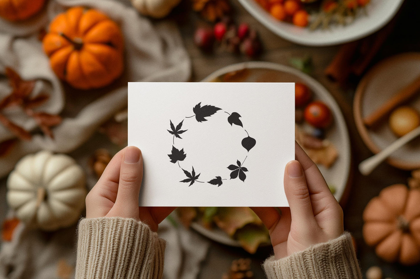 Black Silhouette Autumn Wreaths SVG, Wedding Wreath Svg, Wreath Monogram Svg, Leaves Svg, Circle Svg, Plant Svg, Wedding Wreath Svg