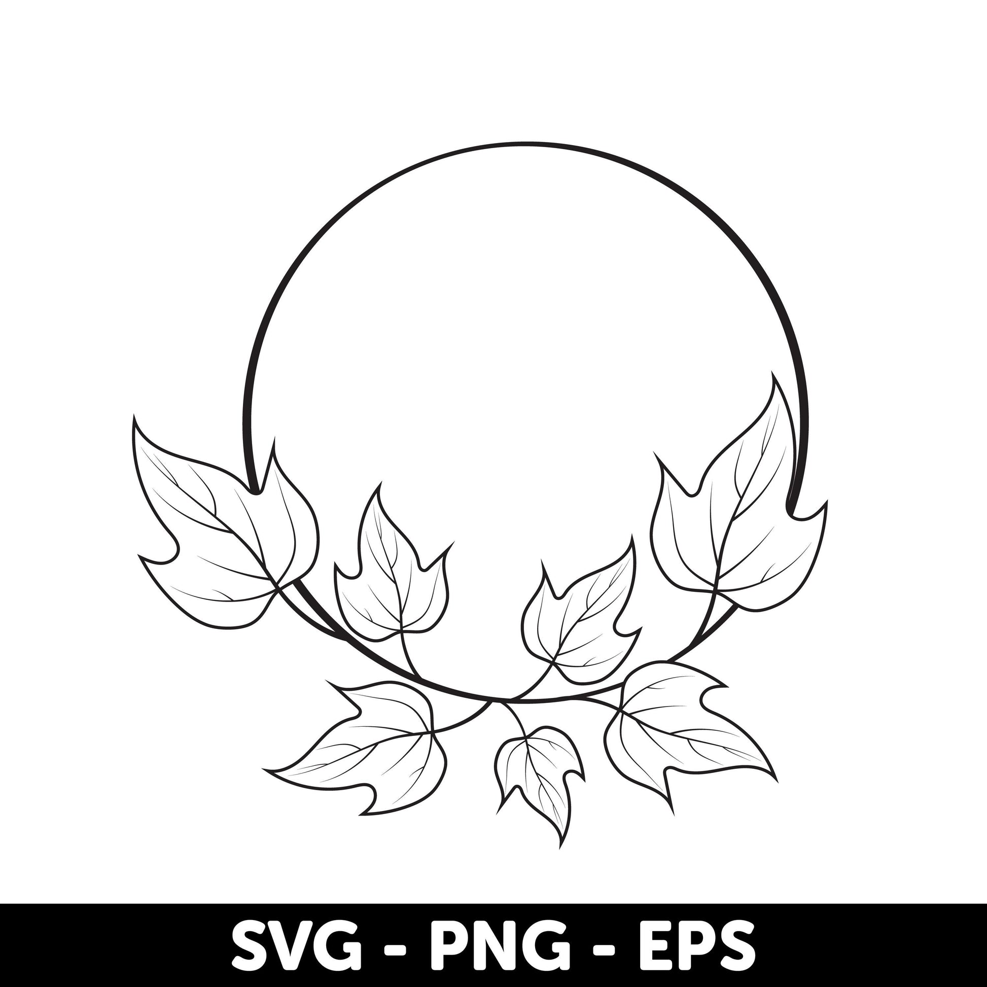 Hand-drawn autumn Wreaths SVG, Bundle for Elegant Designs, Line art wreath, Seasonal design, Fall Wreath Clipart, Wedding Wreath Svg