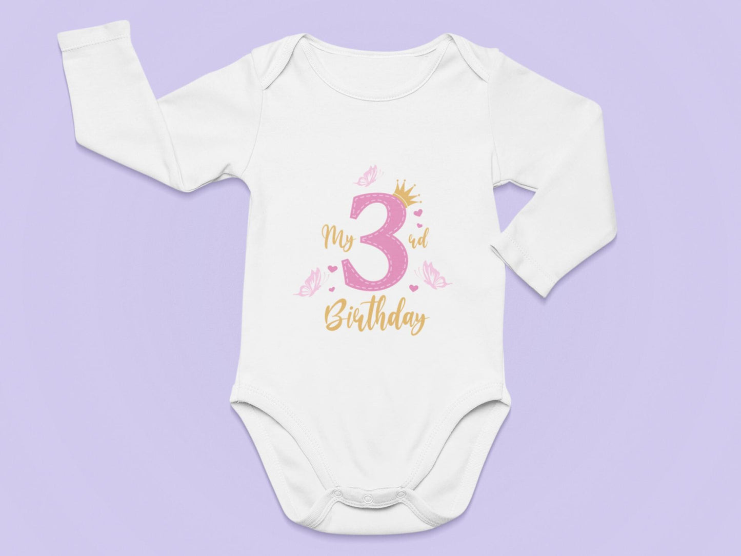 My 3rd Birthday Shirt Design, Princess Birthday Design Svg, pink and gold birthday, milestone birthday design, 3rd Birthday Svg