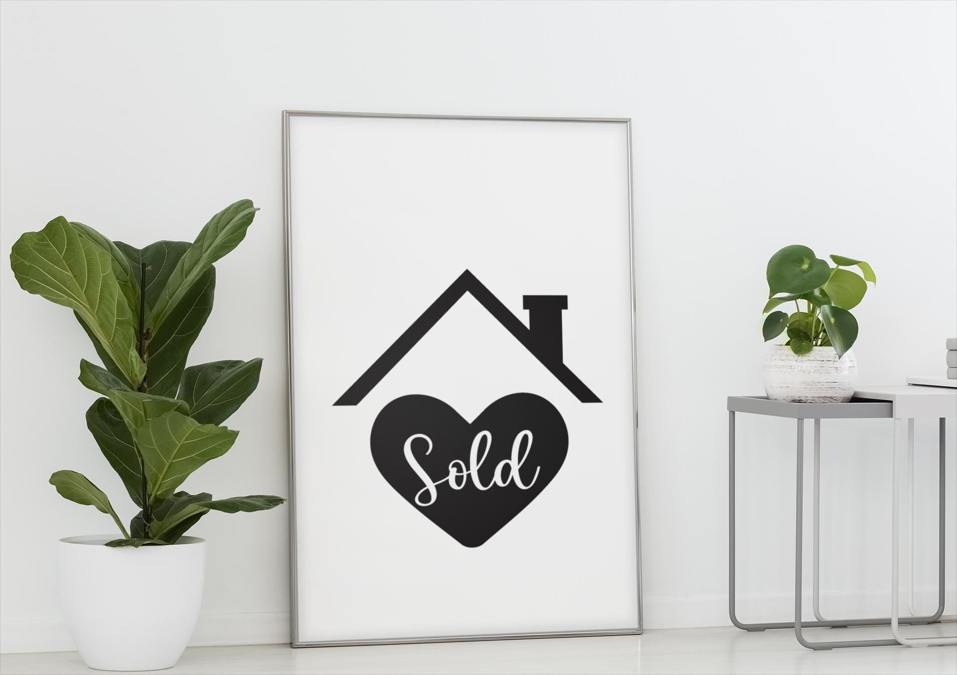 Heart Sold House SVG, Real Estate Sold Sign, Home Sweet Home, Digital Download, Sold SVG, Real Estate SVG, New Home Owner, Instant Download