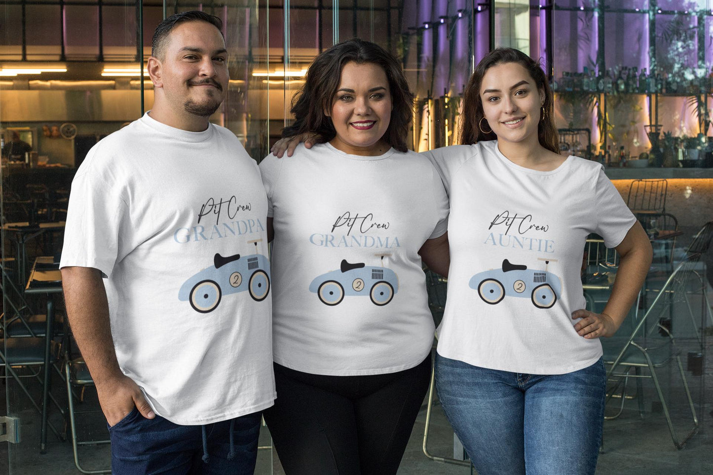 Blue Vintage Car Family SVG Bundle, Pit Crew Birthday Car Design Set SVG, Fast two SVG, 2nd Birthday Boy, Matching Family Birthday
