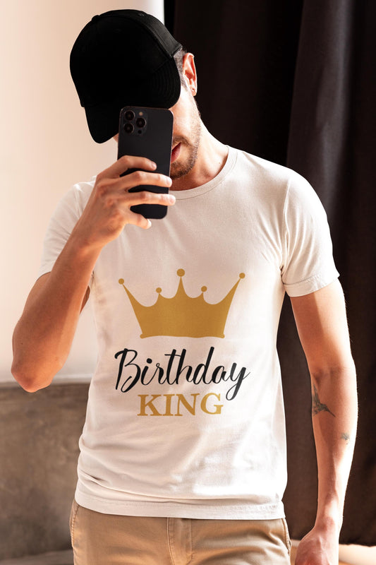 Birthday King & Wife Bundle - SVG, couples birthday Svg, gold crown Svg, birthday party Svg, matching couple shirts, birthday theme