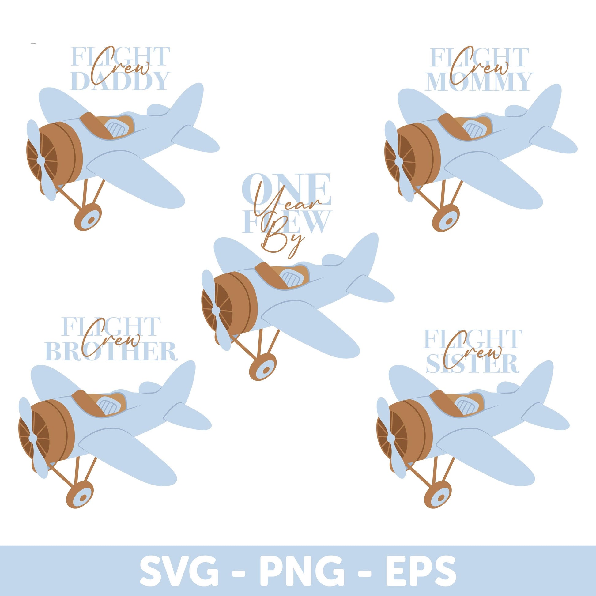 One Year Flew By Svg, Airplane Birthday Decorations Svg, Flight Crew Shirt, Birthday Boy Svg, Family Birthday Crew Svg, First Birthday Svg