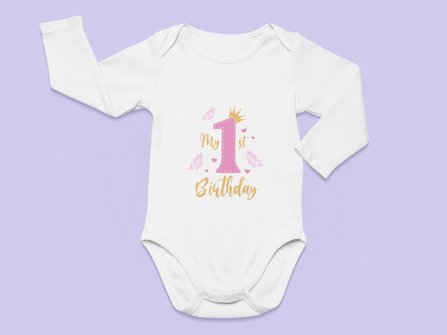 My 1st Birthday Shirt Design, Birthday Princess SVG, Pink, and Gold Princess Theme, Baby Girl Birthday Design Svg, Milestone birthday Svg