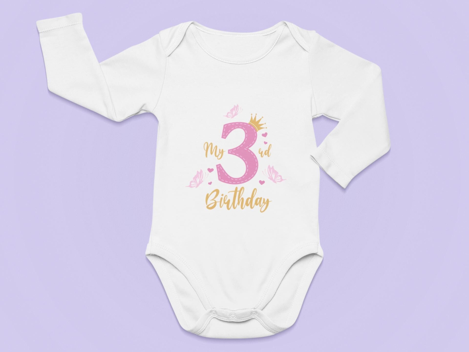 My 3rd Birthday Shirt Design, Princess Birthday Design Svg, pink and gold birthday, milestone birthday design, 3rd Birthday Svg