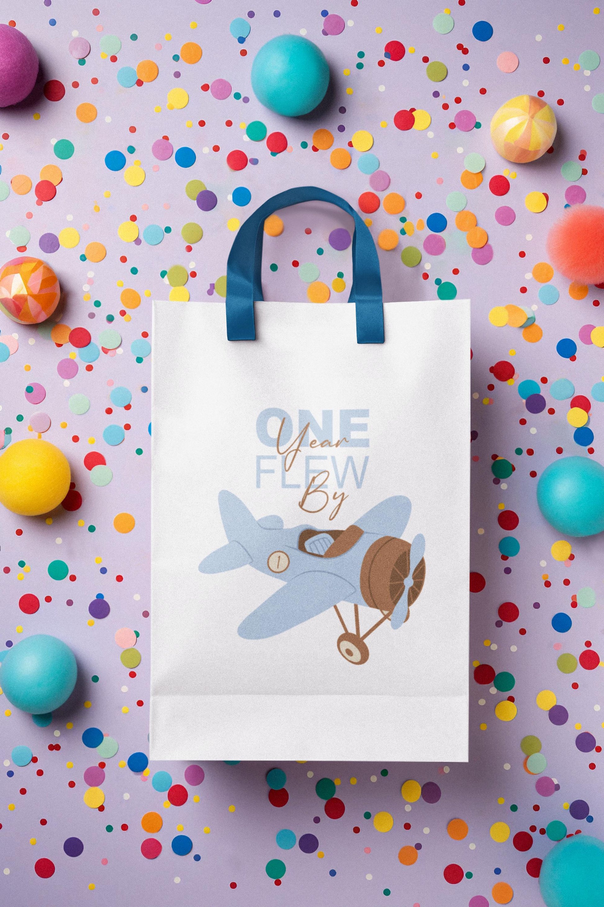 One year flew by Svg, Airplane Birthday Decoration Svg, 1st Birthday Flew Airplane Svg, Blue Vintage Airplane Svg, Birthday Boy Svg