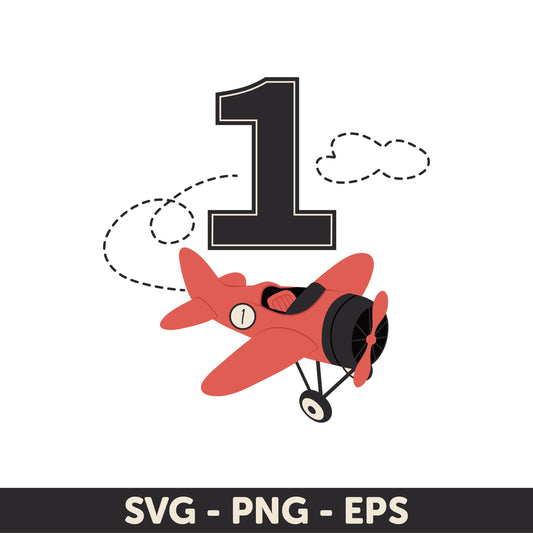 Fast One Birthday SVG, One Year Flew By, 1st Birthday Boy Shirt, Birthday Decoration Svg, Airplane Birthday Svg, Airplane Theme