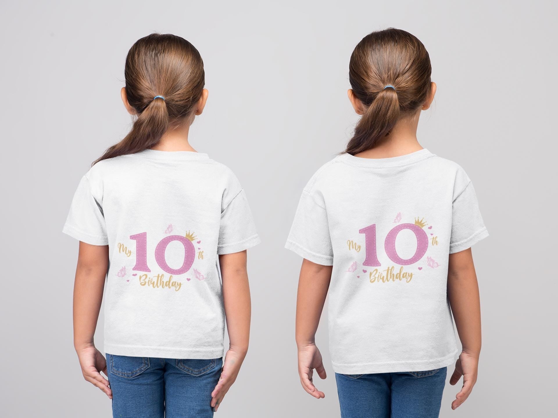 10th Birthday Svg, Birthday Decoration Svg, Design for Girls, Princess Birthday Svg, Birthday Party Design Svg, Cute Birthday Template Svg