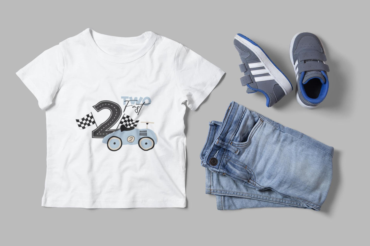 Two Fast, Age 2 Racing Theme - SVG, Pit Crew Birthday Party Set, Race Car Birthday Svg, Boy Birthday Svg, Racing Party Svg, Digital Download
