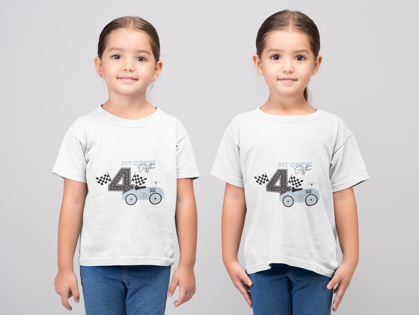 Need Four Speed Birthday SVG, Pit Crew Birthday Set, Age 4 Racing Theme - SVG, Cars 4th Birthday Svg, Blue Vintage Car Family SVG Bundle