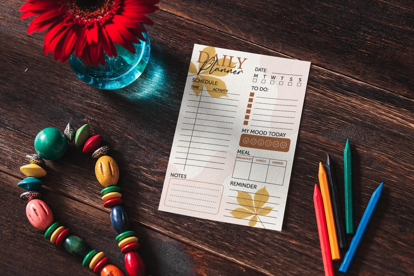 Elegant Autumn Themed A4 Planner Set Daily, Digital download, Monthly Calendar, Weekly Planner Svg, Calendar Svg, Daily Planner Template