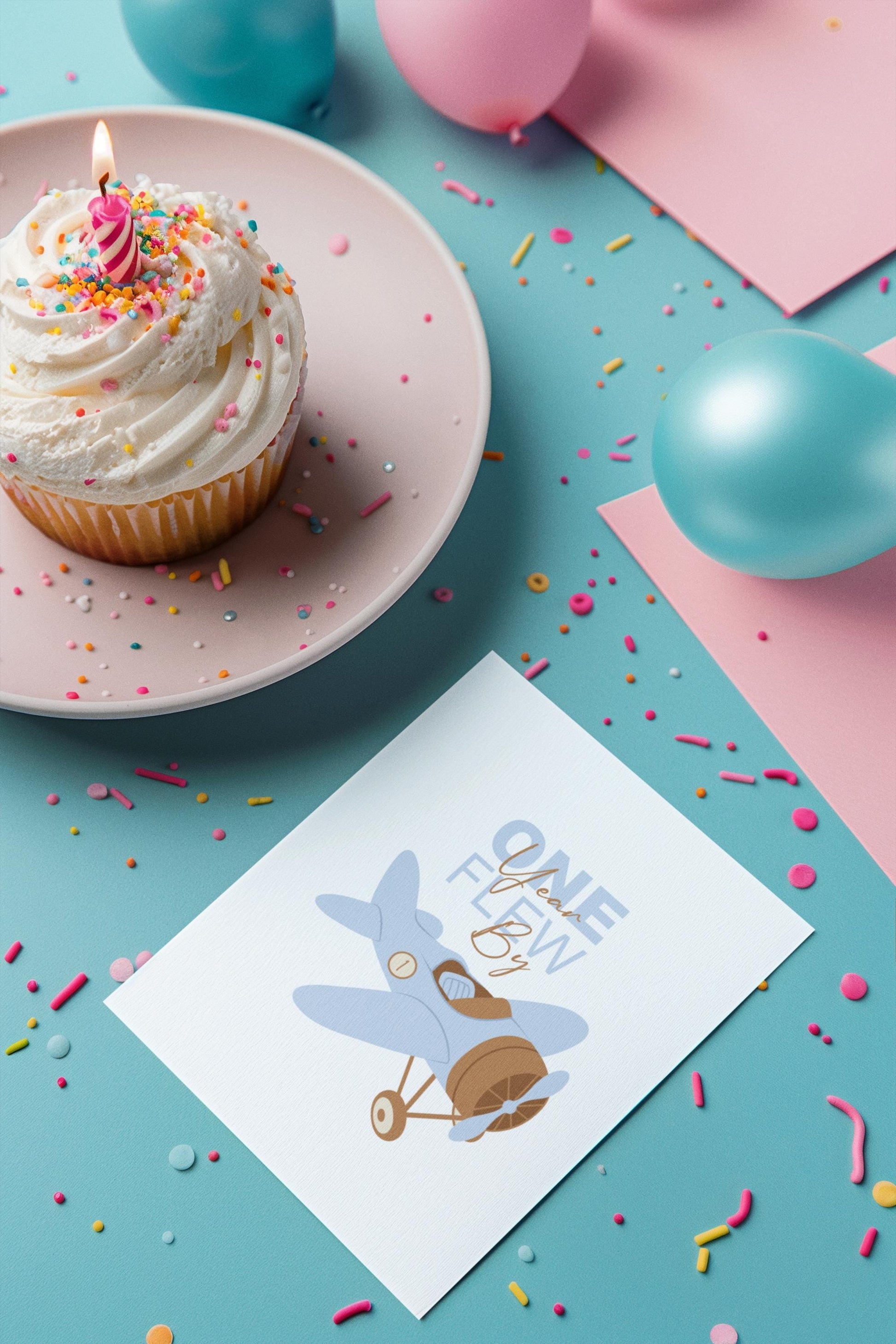 One year flew by Svg, Airplane Birthday Decoration Svg, 1st Birthday Flew Airplane Svg, Blue Vintage Airplane Svg, Birthday Boy Svg