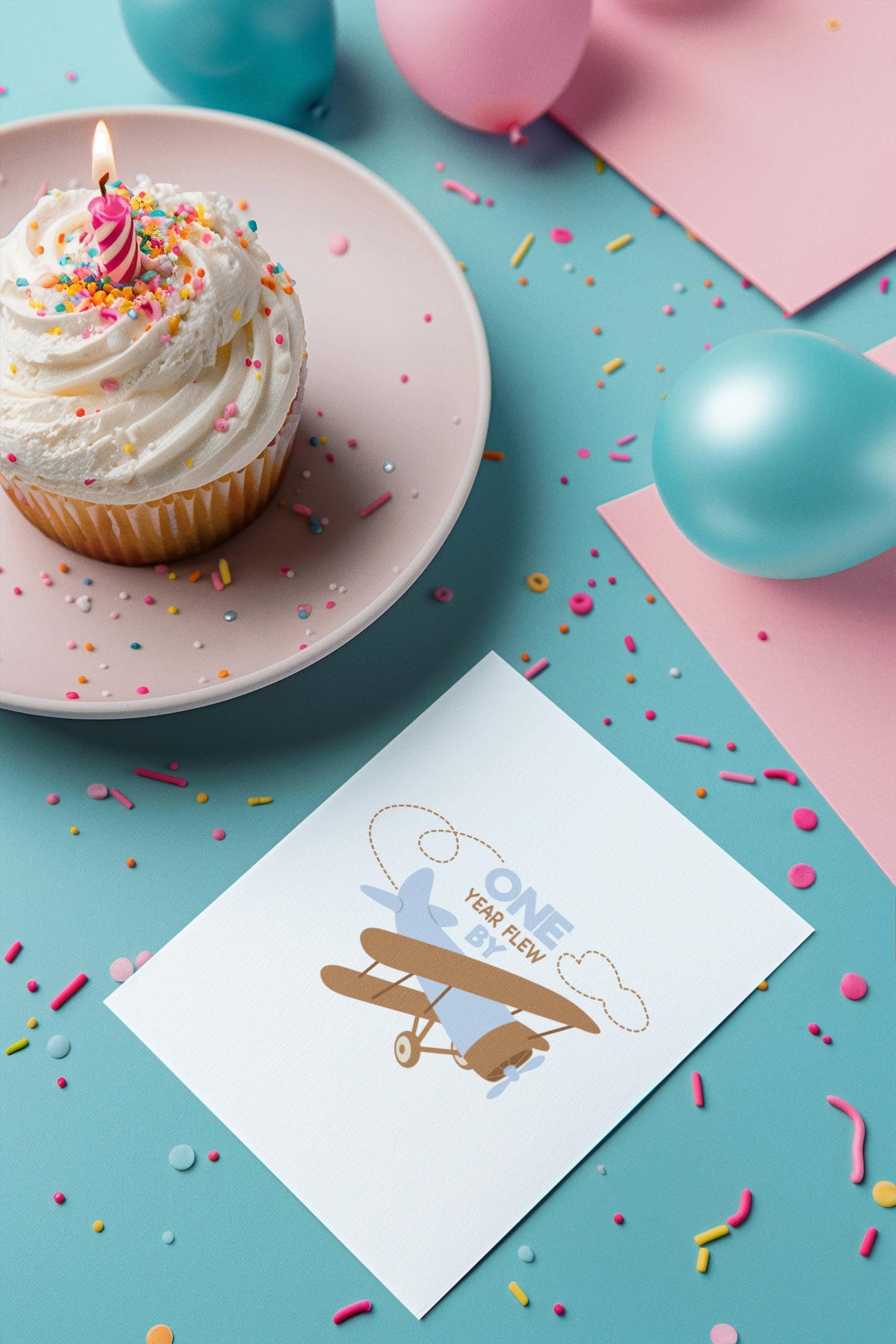 Airplane Birthday SVG, One Year Flew By, 1st Birthday Airplane Design SVG, Boys Birthday SVG, Airplane Party Theme, Travel Birthday Design