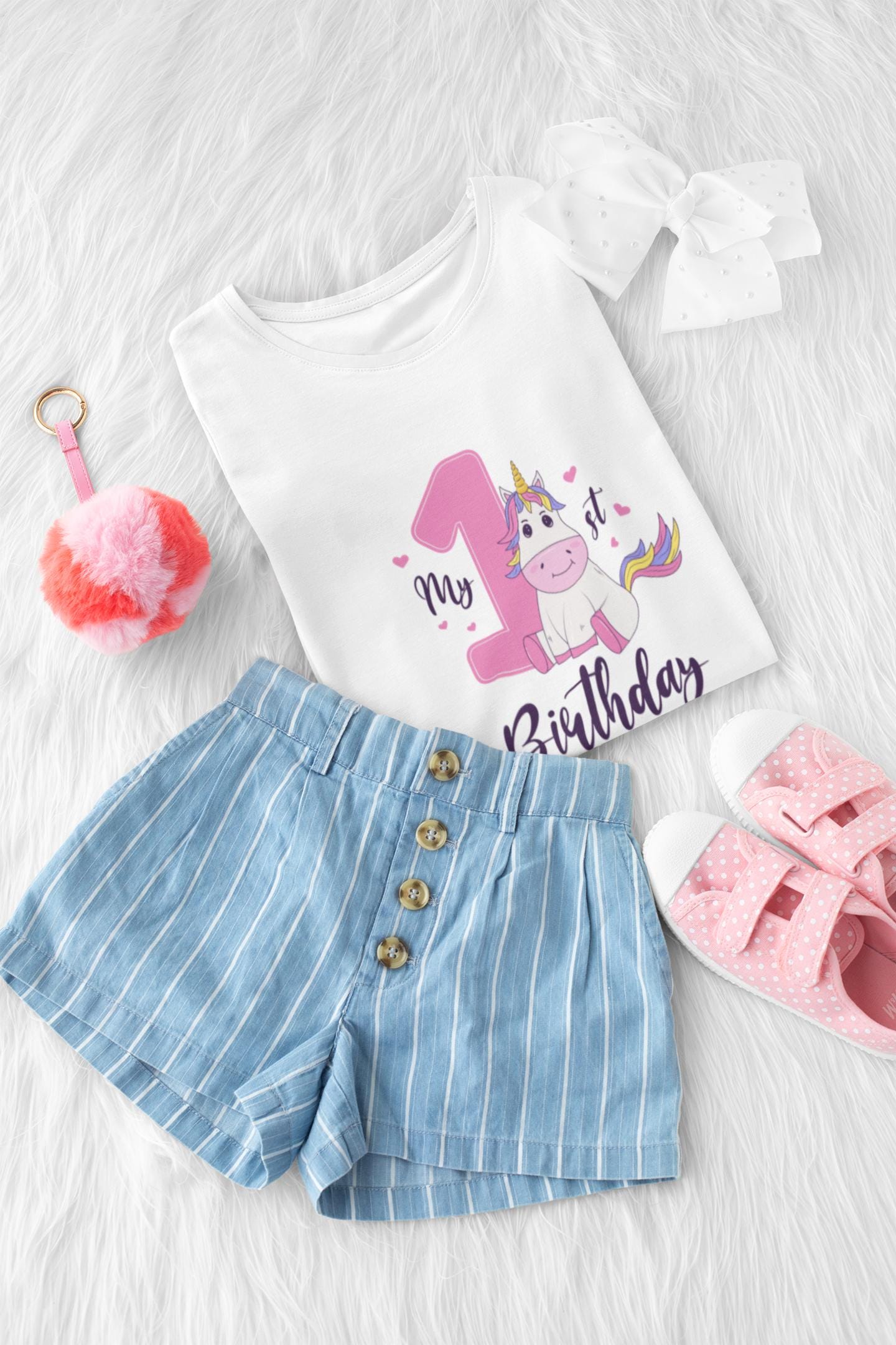 First Birthday SVG, My 1st Birthday Unicorn SVG, Cute Unicorn Birthday Design for Girls, First Birthday Unicorn Svg, Birthday Girl Svg