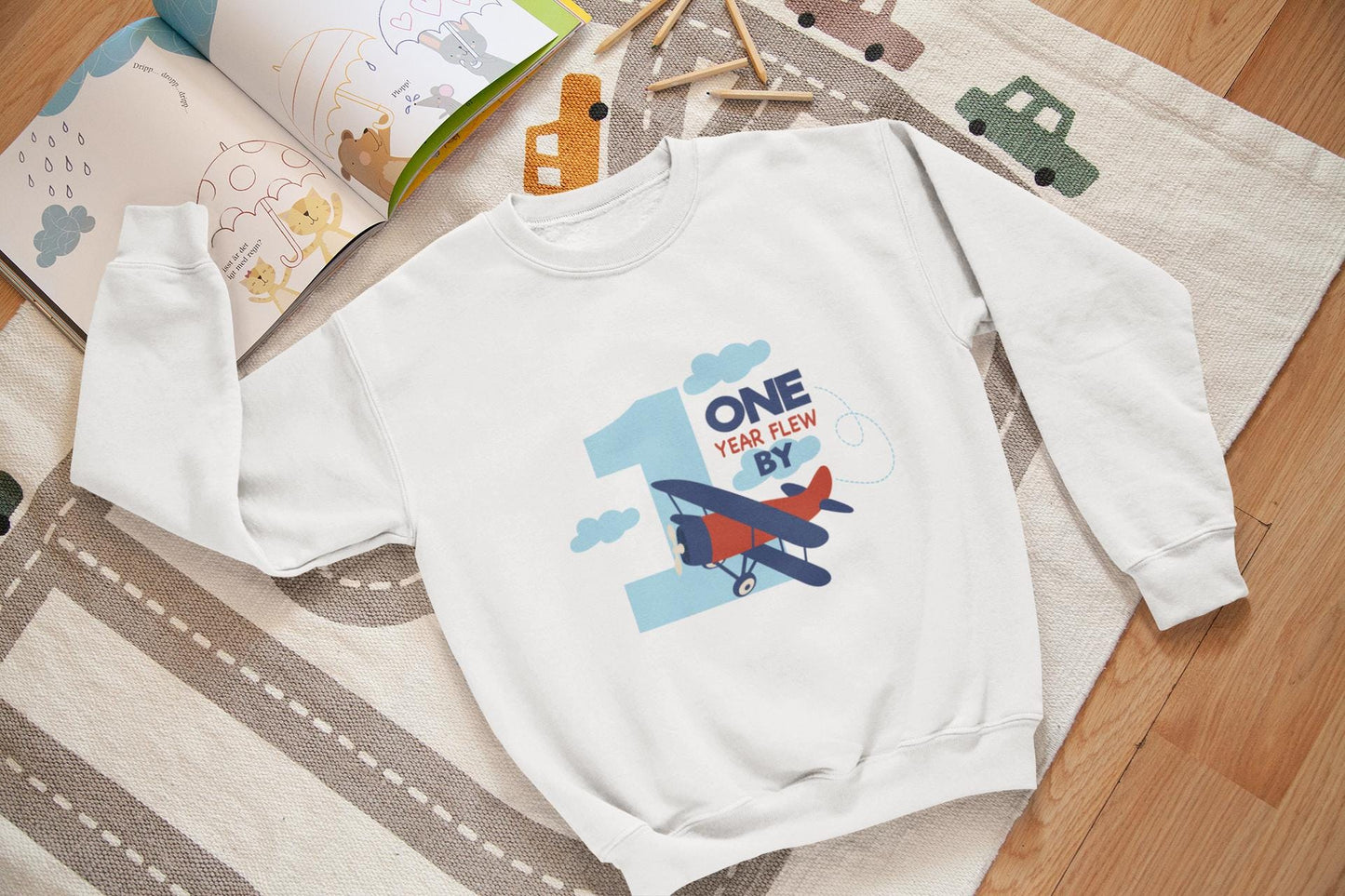 One Year Flew By Svg, Airplane First Birthday Design, One Year Flew By, 1st Birthday Milestone, Birthday Party Decorations SVG, Birthday Boy