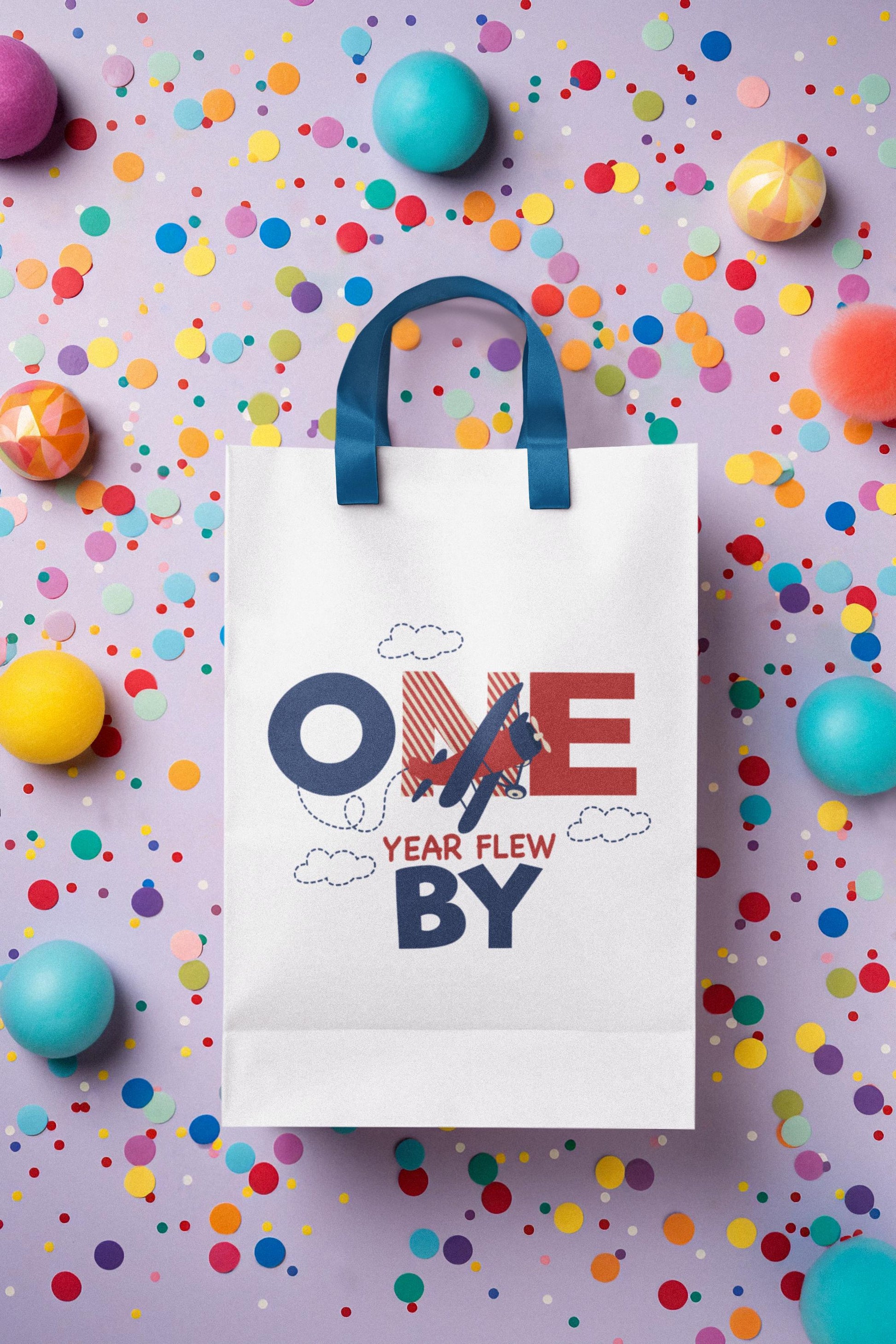 One Year Flew By Svg, Airplane-Themed First Birthday Design - SVG Files, Fast One Birthday Airplane Svg, Vintage Airplane Birthday