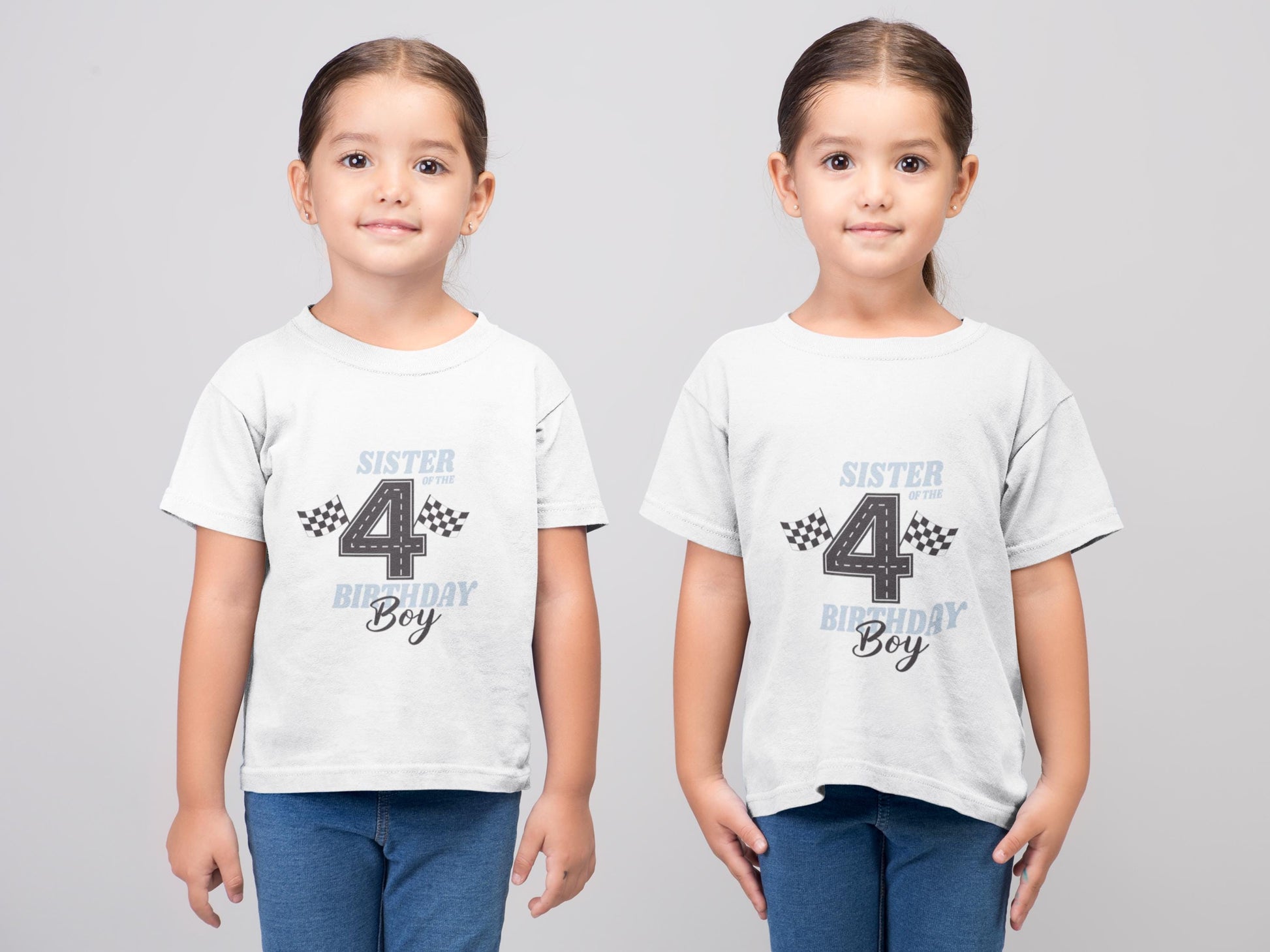 Race Car 4th Birthday Boy Family Set SVG, Racing Party Theme Svg, Racing Birthday Party, Family Matching Svg, Birthday Decoration Svg
