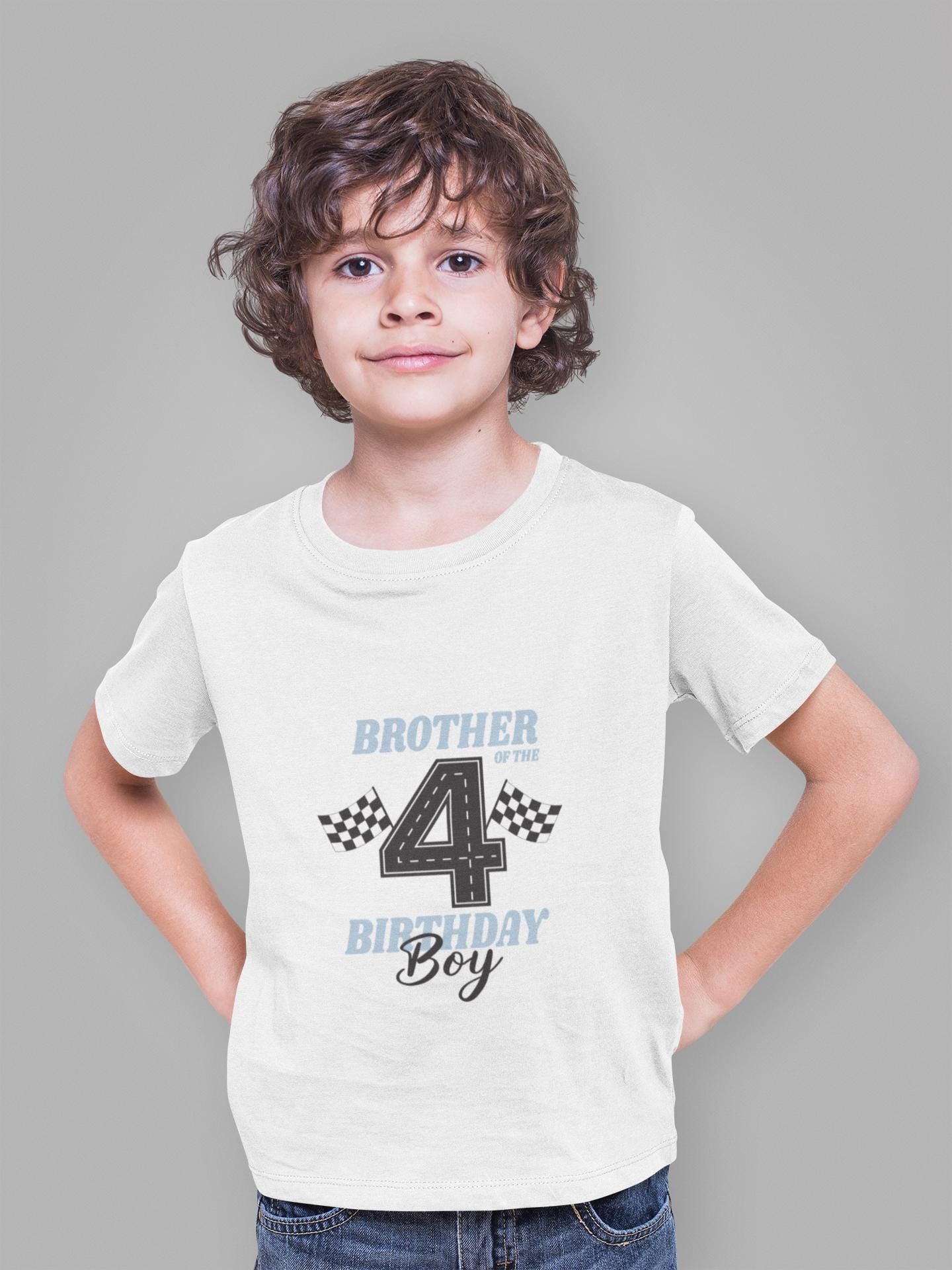 Race Car 4th Birthday Boy Family Set SVG, Racing Party Theme Svg, Racing Birthday Party, Family Matching Svg, Birthday Decoration Svg