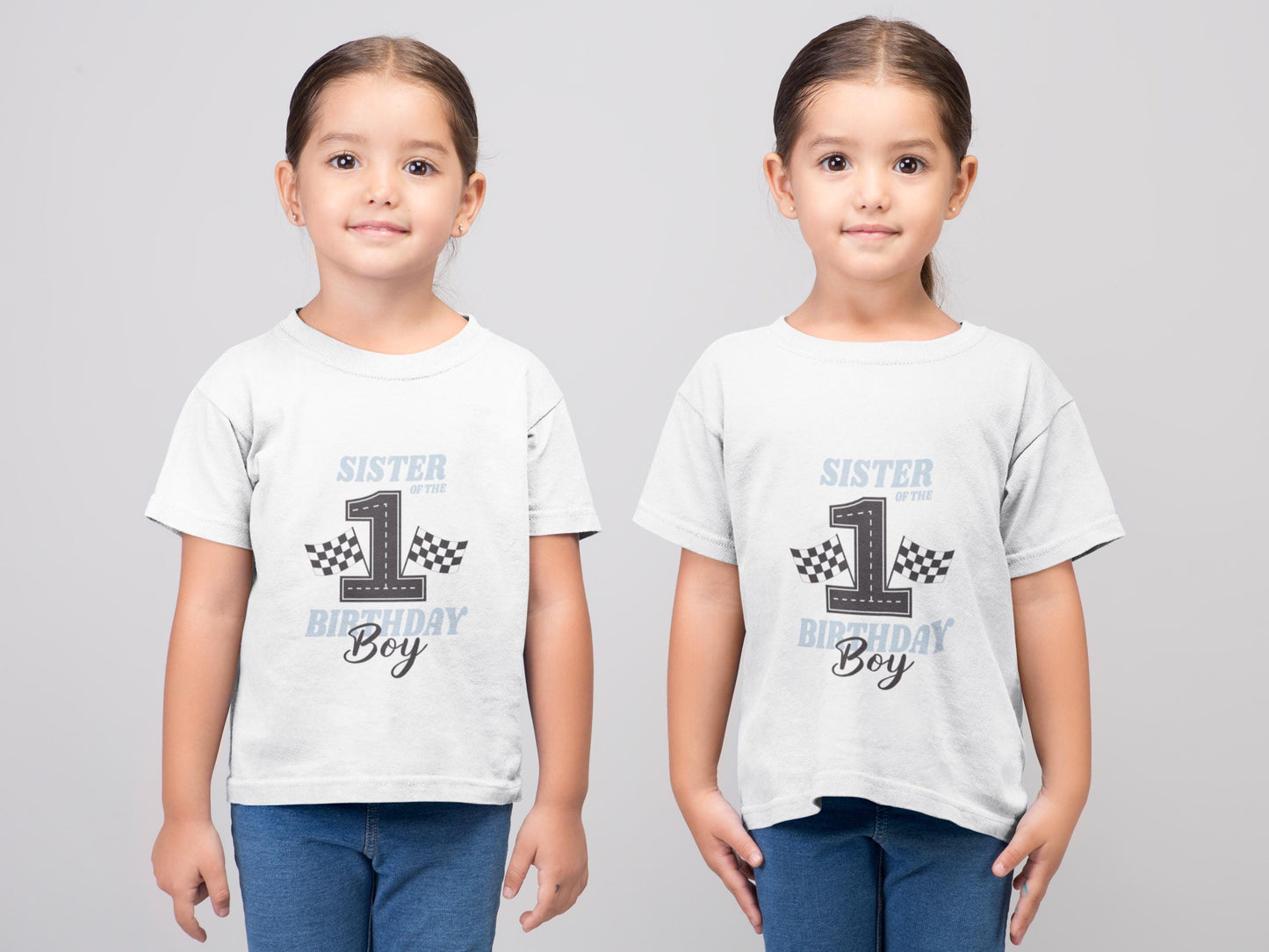 First Birthday Boy Racing Theme Family SVG Bundle - Matching Birthday Shirt Designs, Racing Theme Birthday Svg, Checkered Flag Design Svg