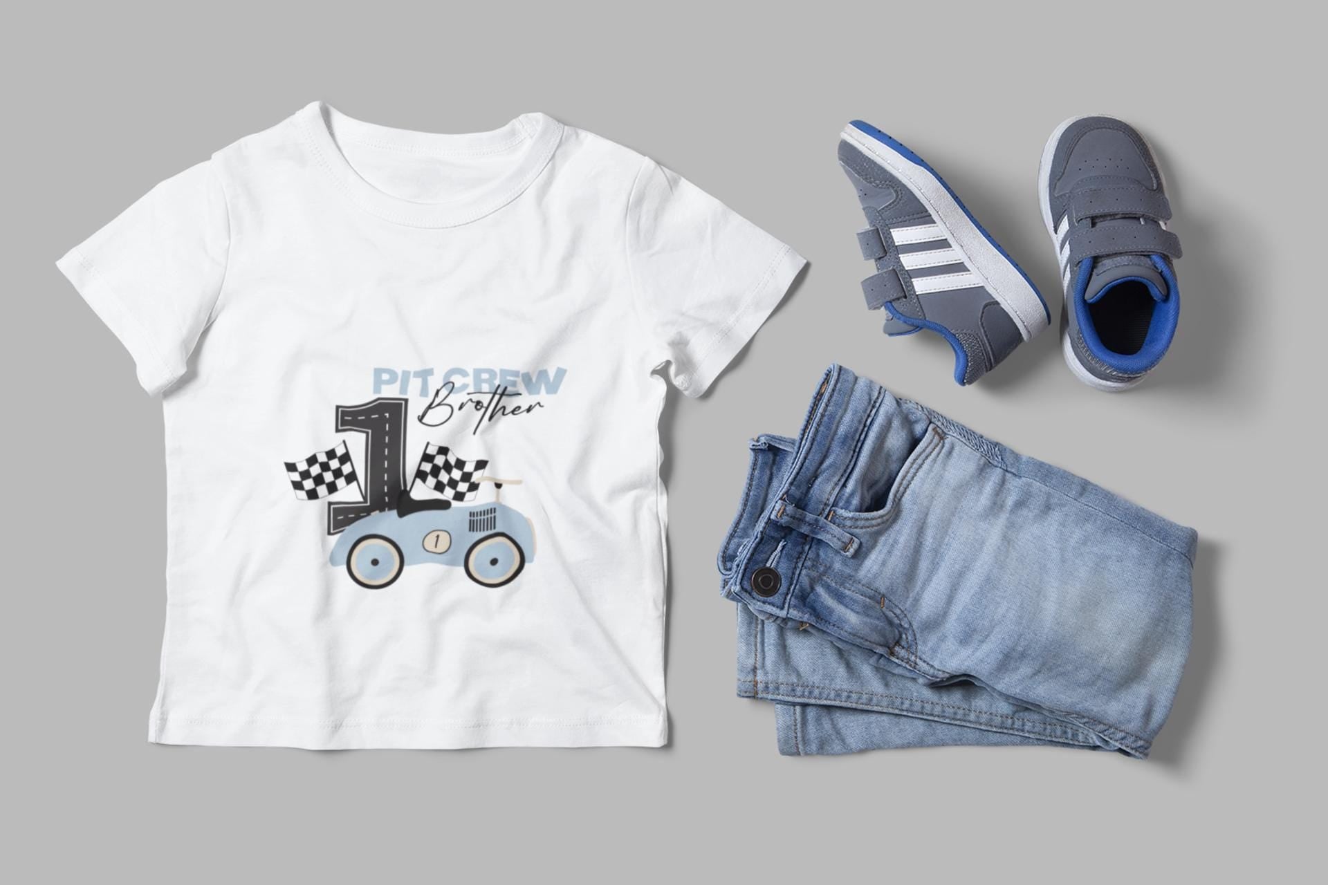 First Birthday SVG, Race Car SVG Bundle, Pit Crew Family SVG, Blue Vintage Car Family Svg, Fast One Svg, 1st Birthday Boy Shirt