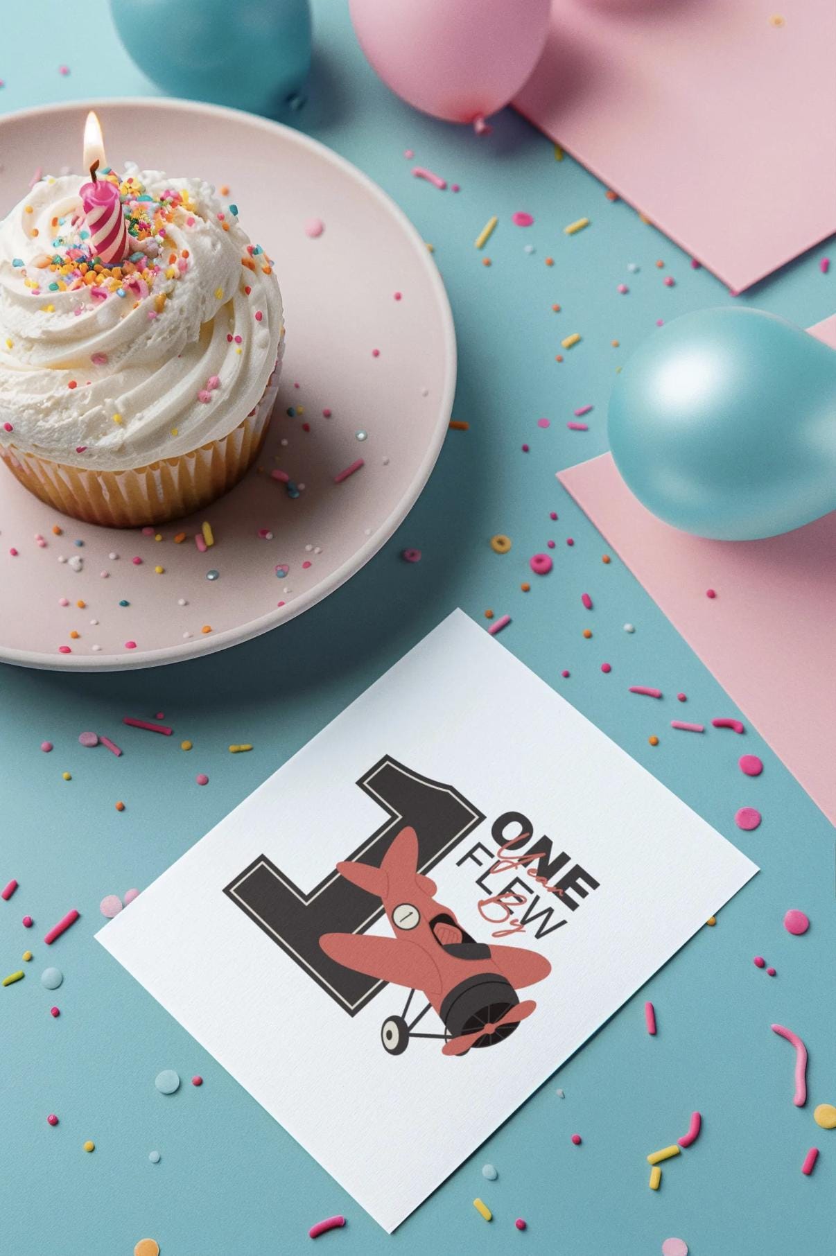 One Year Flew, Airplane Birthday SVG, Matching Family Birthday Party, One Year Flew By Family Birthday Crew, Vintage Airplane Party
