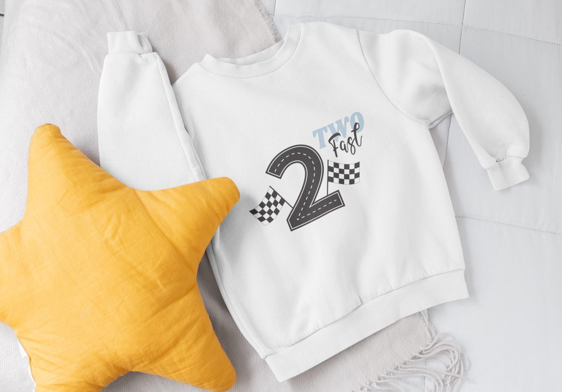 Two Fast Birthday SVG, Checkered Flag Race Car Theme for Second Birthday Party, Racing Theme Birthday, Birthday Party Design