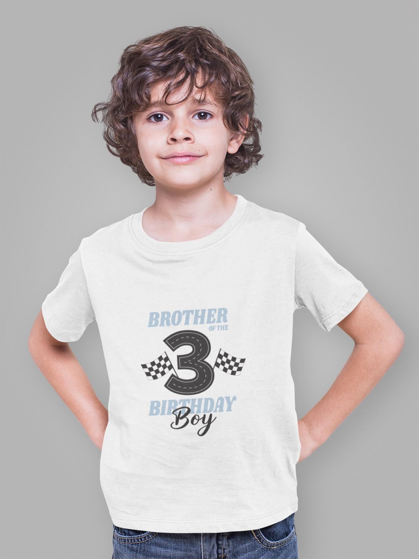 Race Car Birthday Boy Family Set for 3rd Birthday, Race Car Birthday Theme, Family Matching Birthday Digital Download Birthday