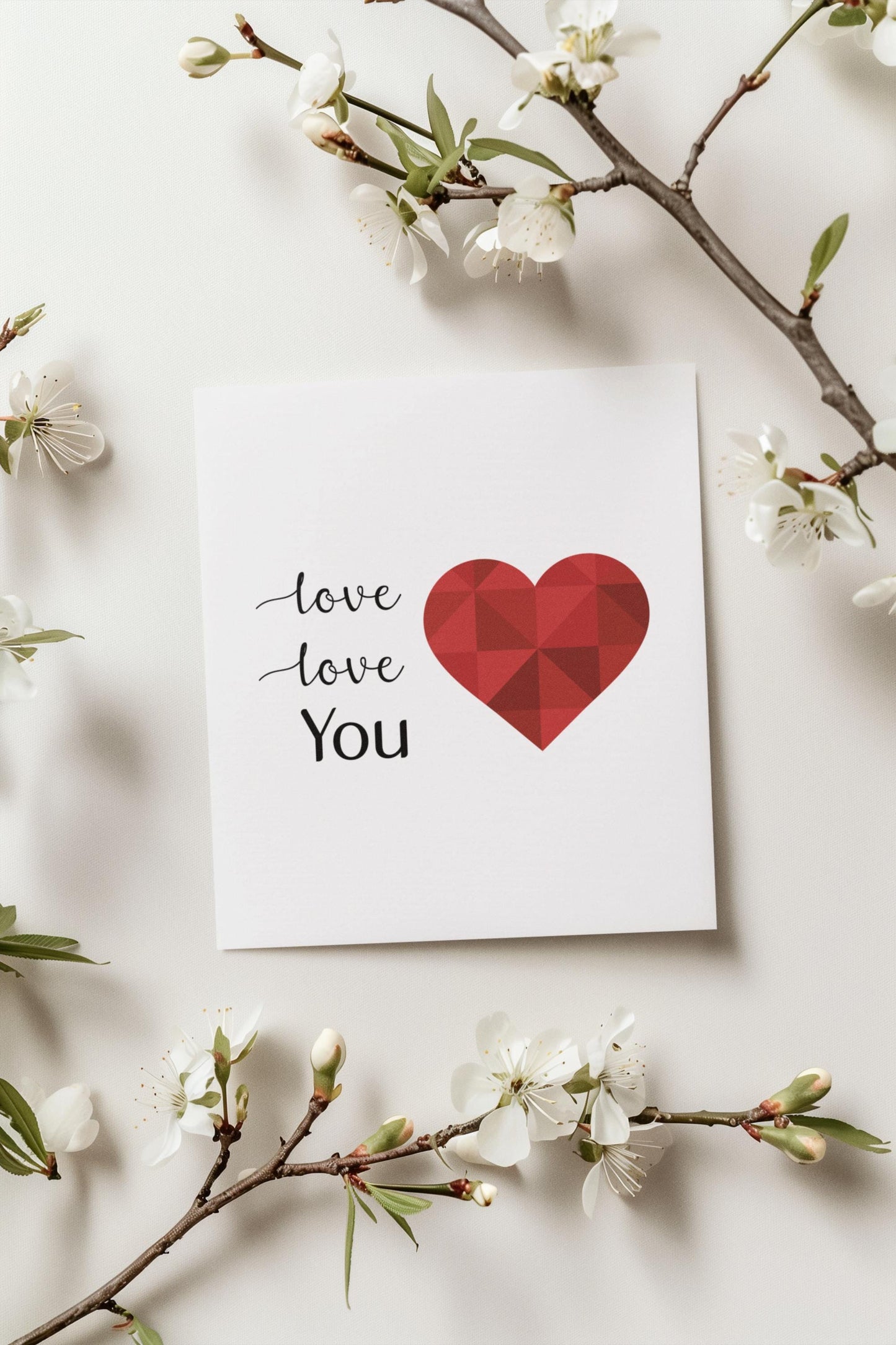 Geometric Heart, Love Love You SVG Design, Valentine's Day Svg, Romantic Crafts, Romantic Love Quote, Modern Heart, Valentine Card Design