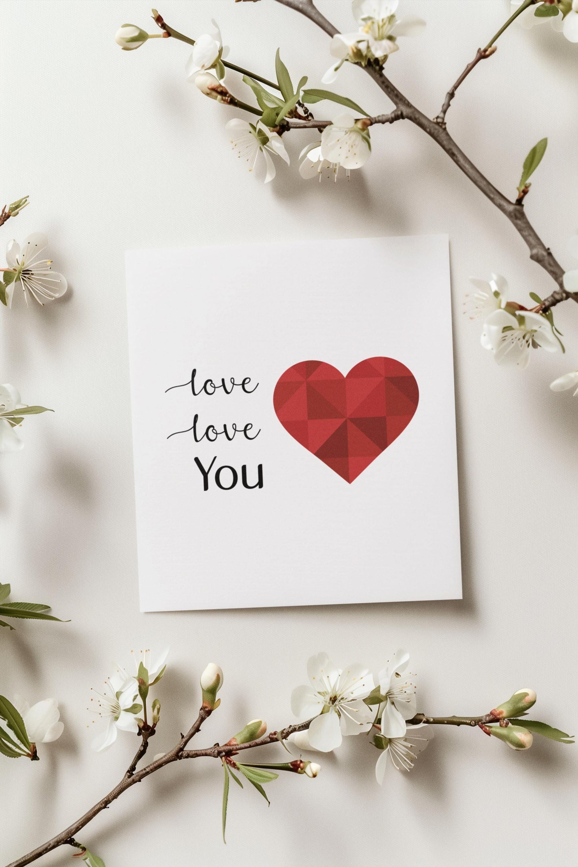 Geometric Heart, Love Love You SVG Design, Valentine's Day Svg, Romantic Crafts, Romantic Love Quote, Modern Heart, Valentine Card Design